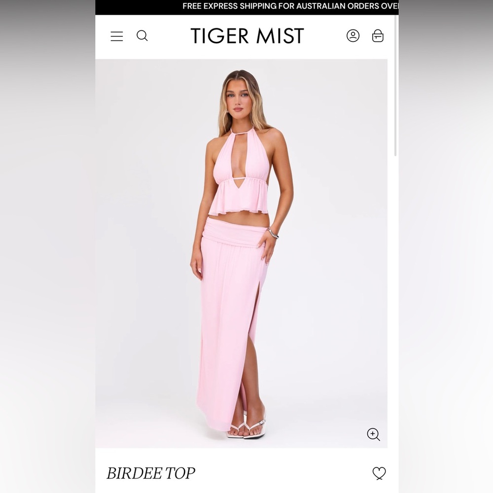 Tiger Mist BIRDEE skirt and top set